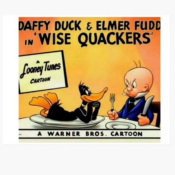 DAFFY DUCK & ELMER FUDD 8.5x11 ULTRA PREMIUM GLOSSY CARTOON FOR KIDS WALL POSTER - Picture 1 of 4